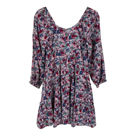 Madewell dress Amalia floral tiered minidress size 0 DEFECT - Picture 3 of 6
